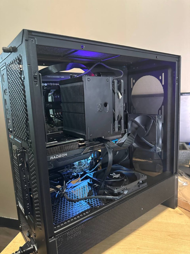 Expertly crafted custom gaming desktop build with tempered glass side panel by FlexRepairs
